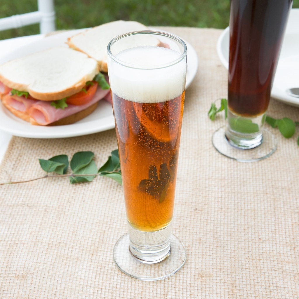 Libbey 3823 Catalina 14 oz. Customizable Tall Footed Pilsner Glass