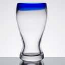 Libbey 92312 Aruba 12 oz. Pilsner Glass with Cobalt Blue Rim