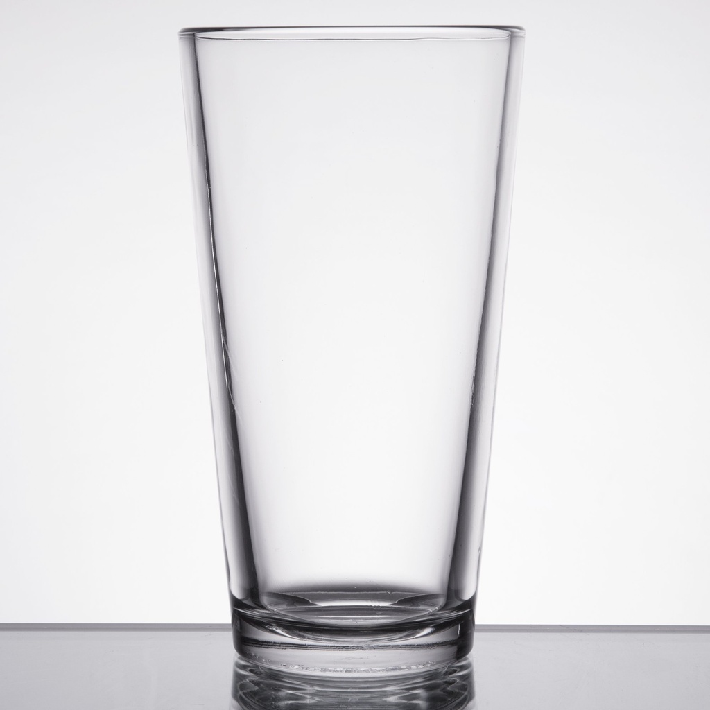 Libbey Restaurant Basics 16 oz. Rim Tempered Tall Mixing Glass / Pint Glass