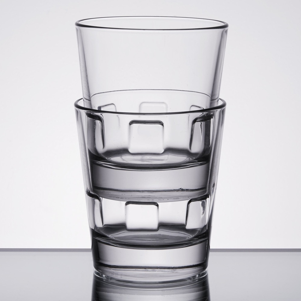 Libbey 15963 Optiva 12 oz. Stackable Rocks / Double Old Fashioned Glass