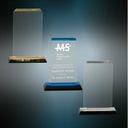 3 1/2" x 6 1/2" Gold Clipped Corner Impress Acrylic