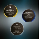 6 1/4" Black/Gold Luminary Circle Acrylic