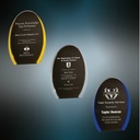 7" Black/Gold Luminary Oval Acrylic