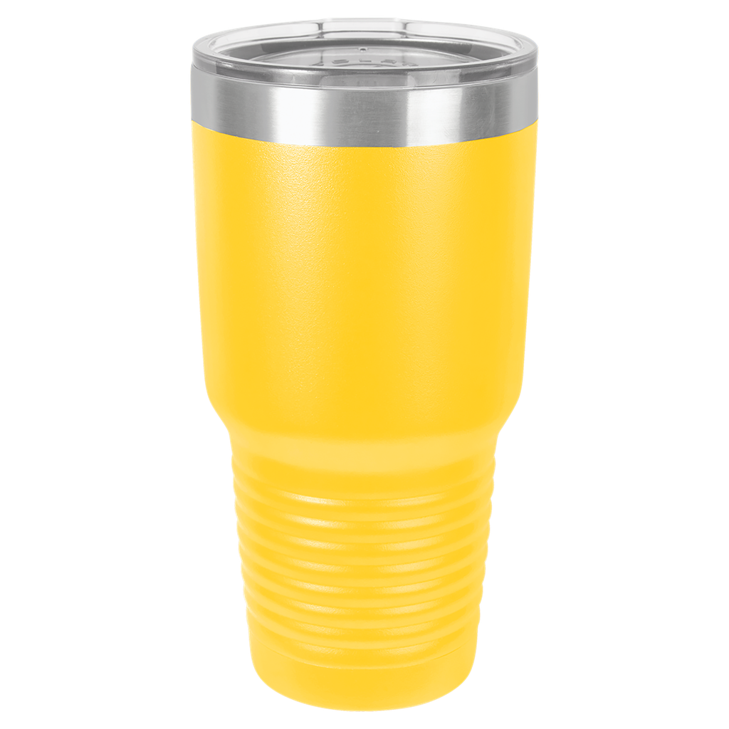 Polar Camel 30 oz. Yellow Ringneck Vacuum Insulated Tumbler w/Clear Lid