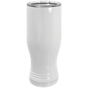 White Sublimatable 20 oz. Polar Camel Pilsner with Clear Lid