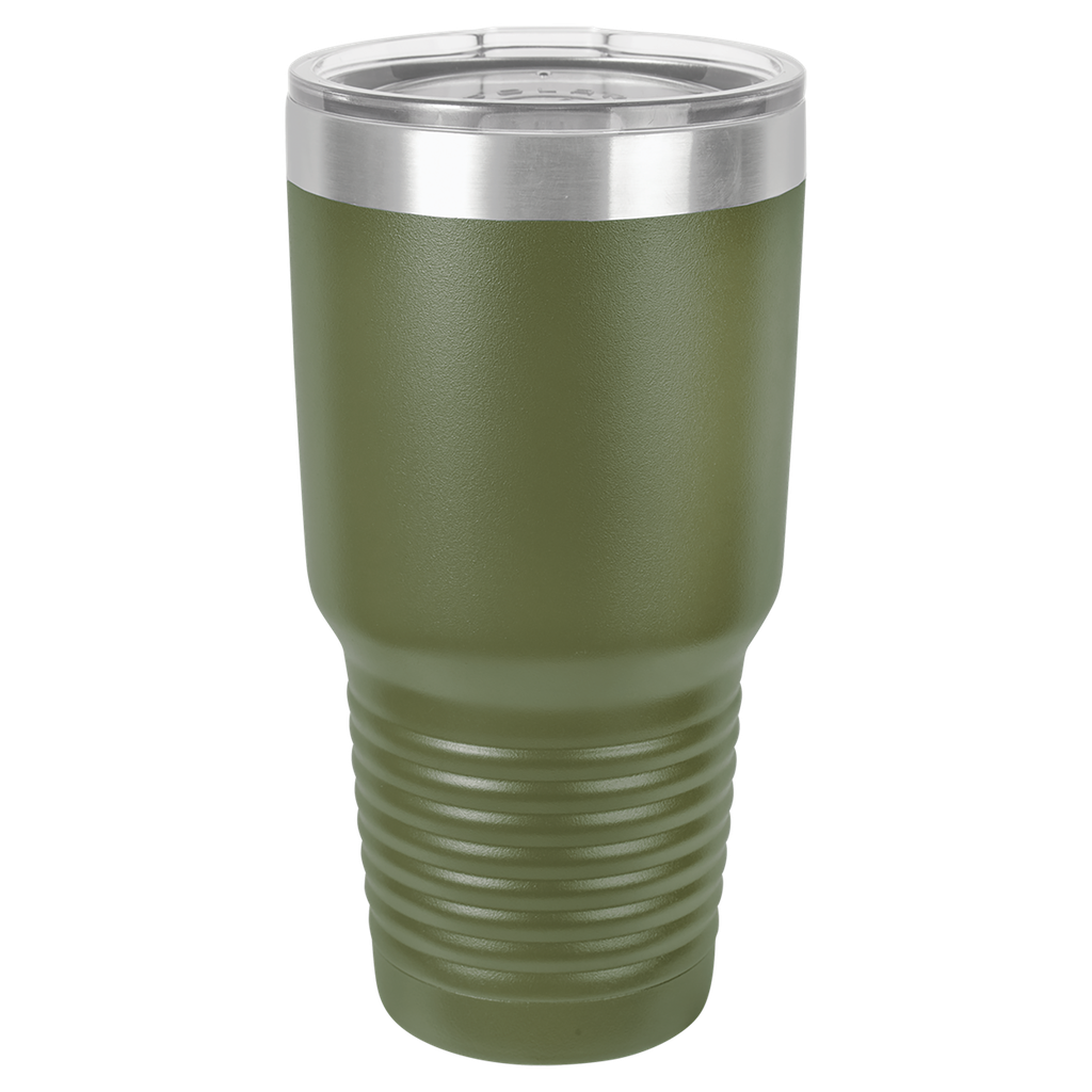 Polar Camel 30 oz. Olive Green Ringneck Vacuum Insulated Tumbler w/Clear Lid