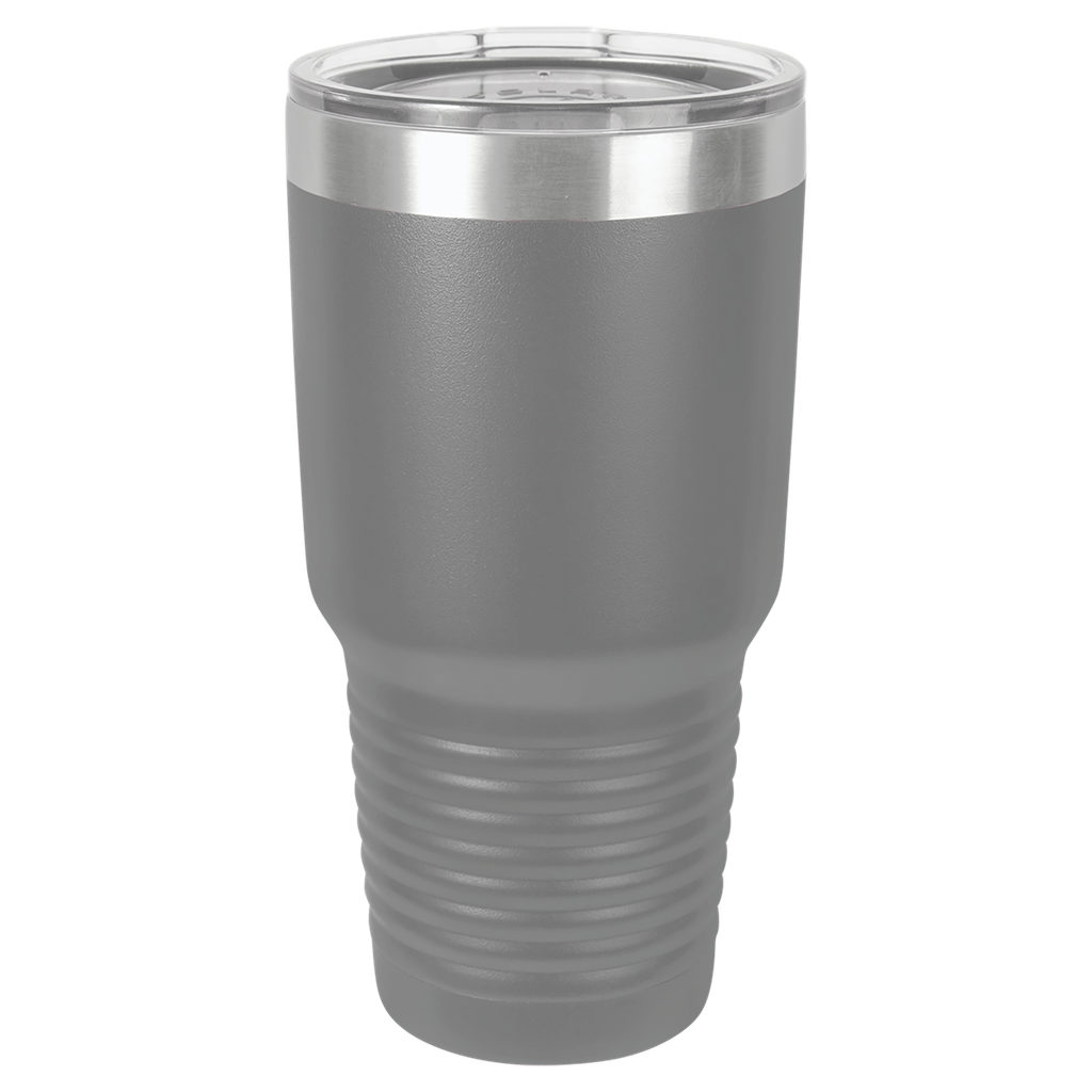 Polar Camel 30 oz. Dark Gray Ringneck Vacuum Insulated Tumbler w/Clear Lid