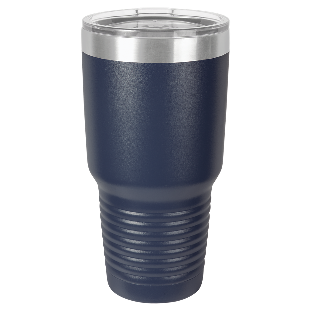 Polar Camel 30 oz. Navy Blue Ringneck Vacuum Insulated Tumbler w/Clear Lid