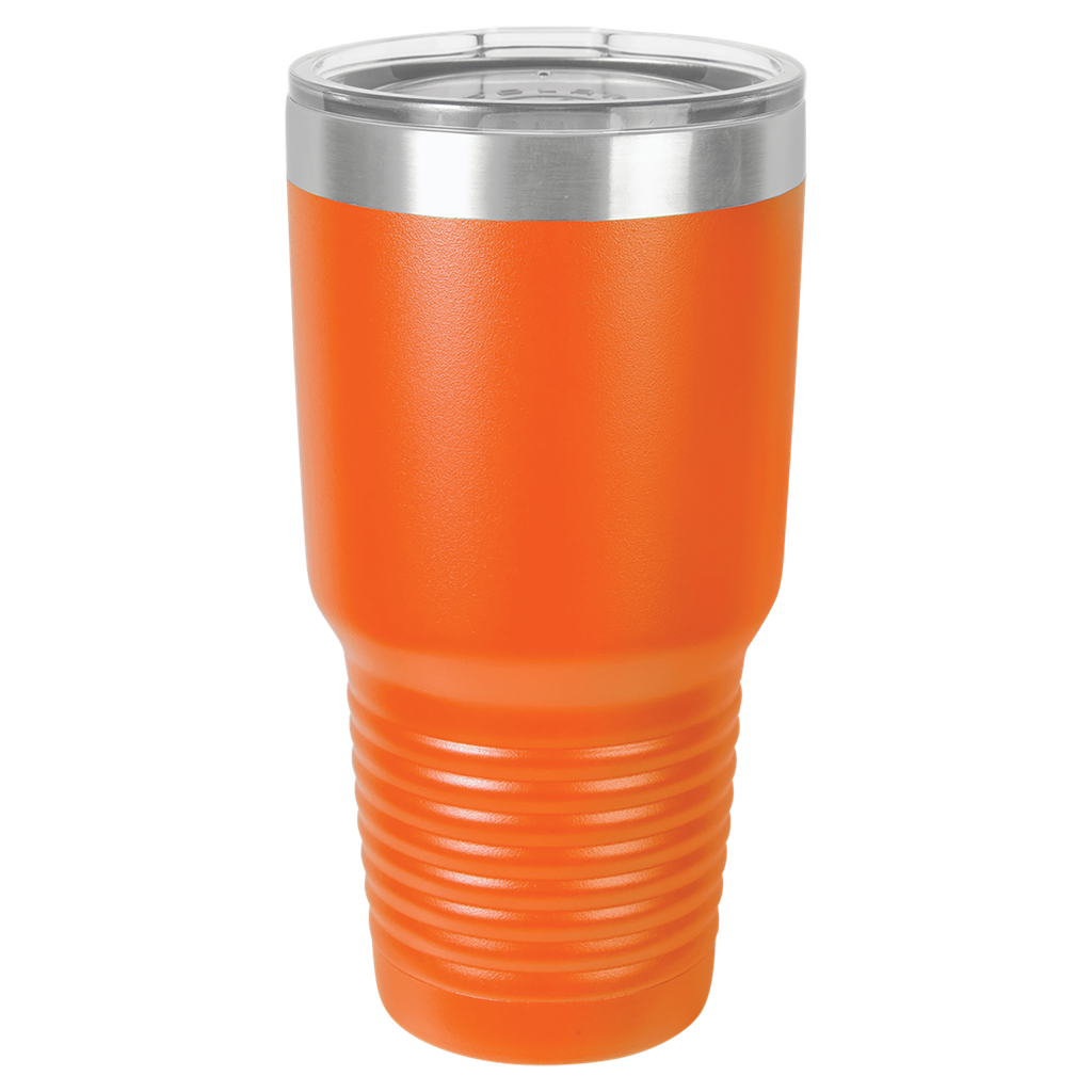 Polar Camel 30 oz. Orange Ringneck Vacuum Insulated Tumbler w/Clear Lid