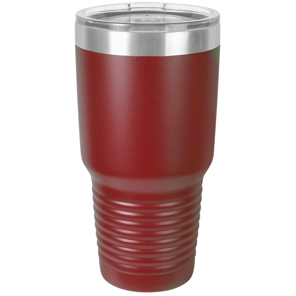 Polar Camel 30 oz. Maroon Ringneck Vacuum Insulated Tumbler w/Clear Lid