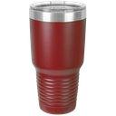 Polar Camel 30 oz. Maroon Ringneck Vacuum Insulated Tumbler w/Clear Lid