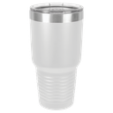 Polar Camel 30 oz. White Ringneck Vacuum Insulated Tumbler w/Clear Lid