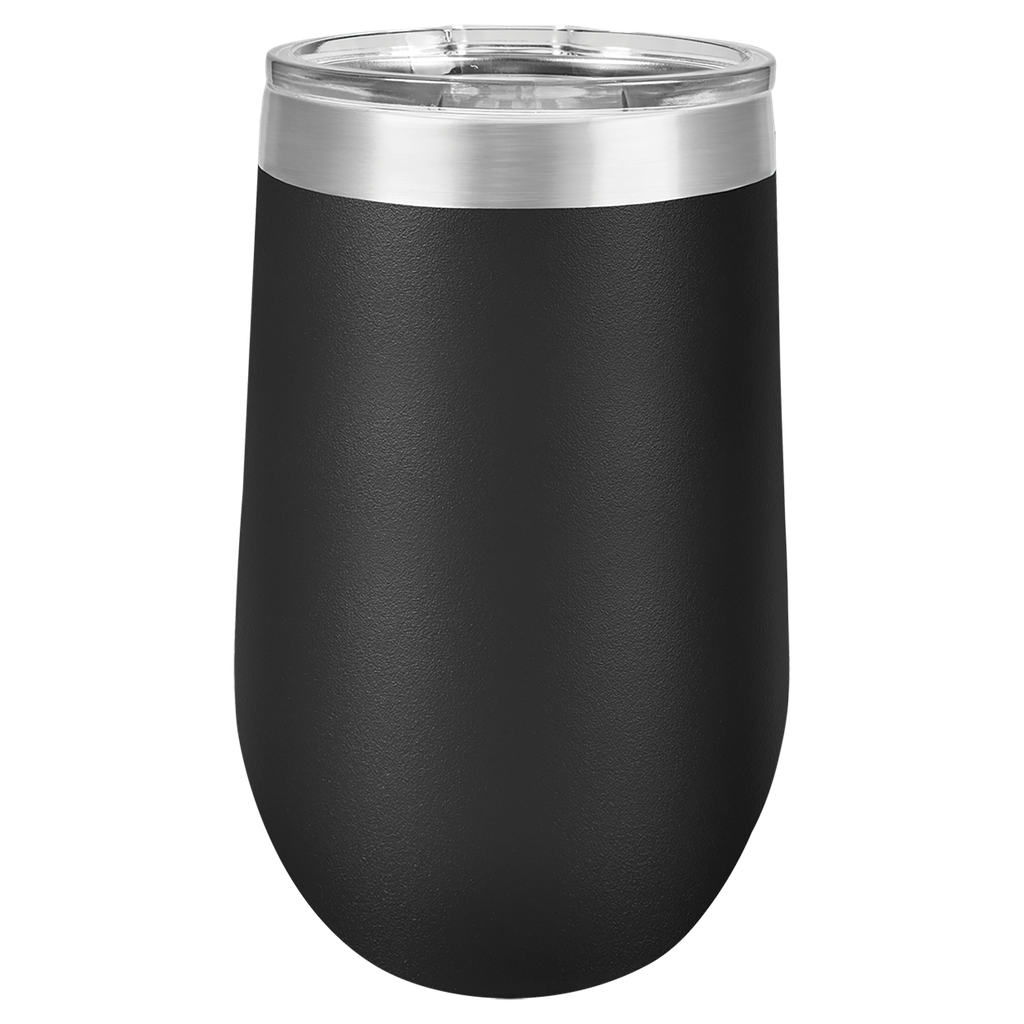 Polar Camel 16 oz. Black Vacuum Insulated Stemless Tumbler w/Lid