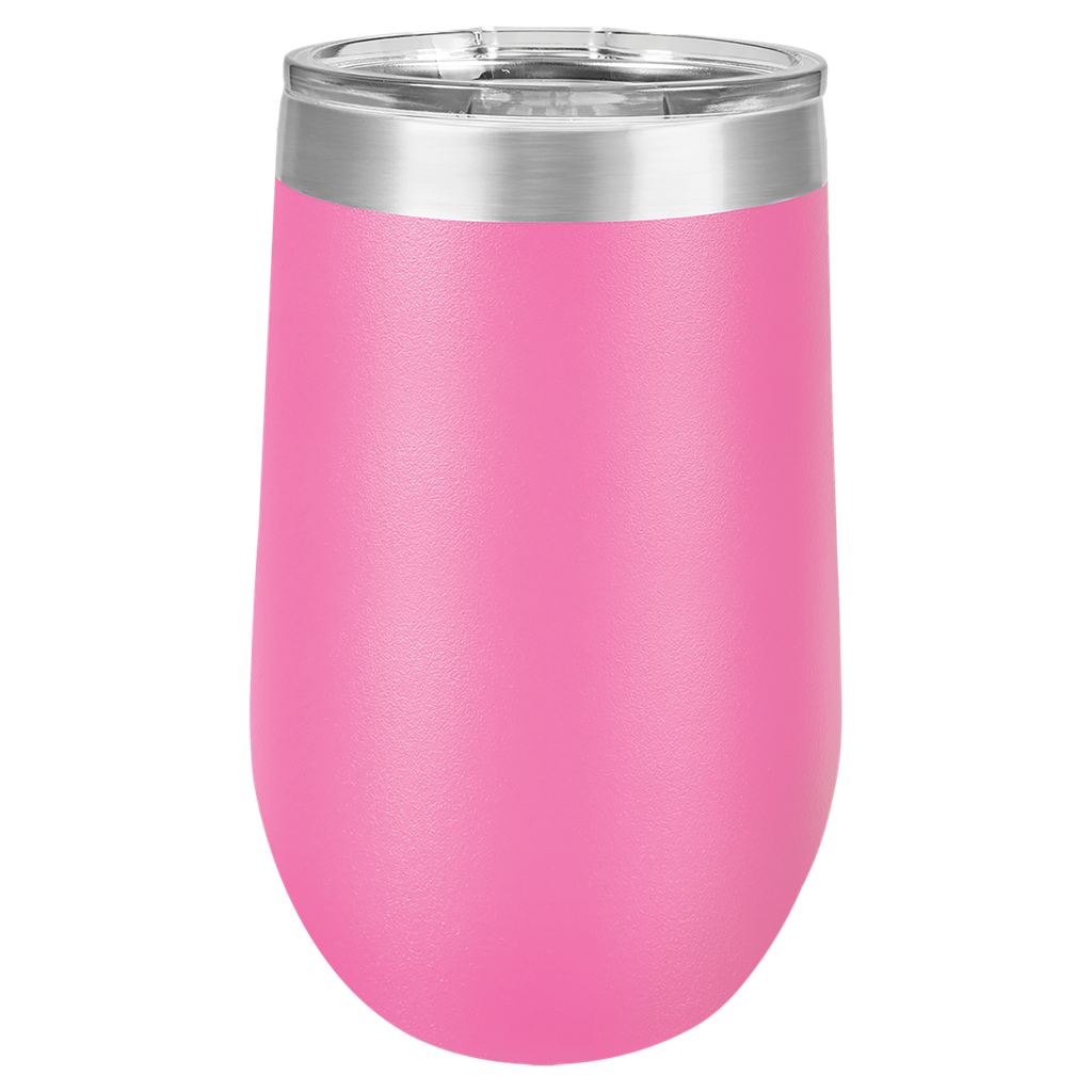 Polar Camel 16 oz. Pink Vacuum Insulated Stemless Tumbler with Lid