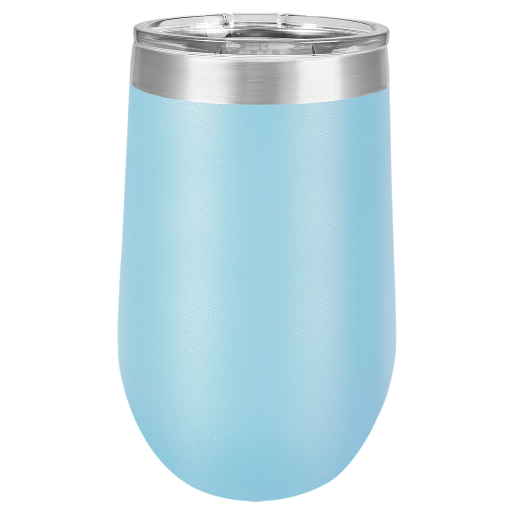 Polar Camel 16 oz. Light Blue Vacuum Insulated Stemless Tumbler w/Lid