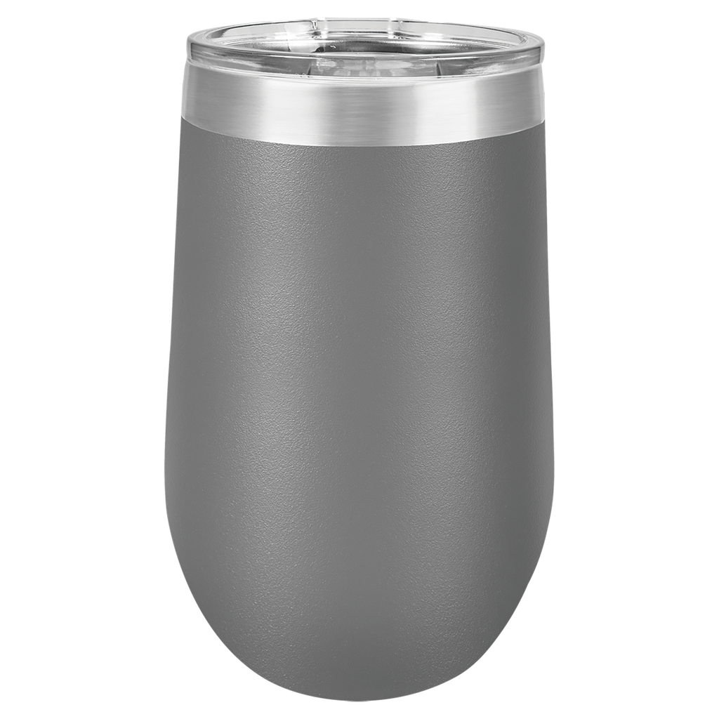 Polar Camel 16 oz. Dark Gray Vacuum Insulated Stemless Tumbler w/Lid