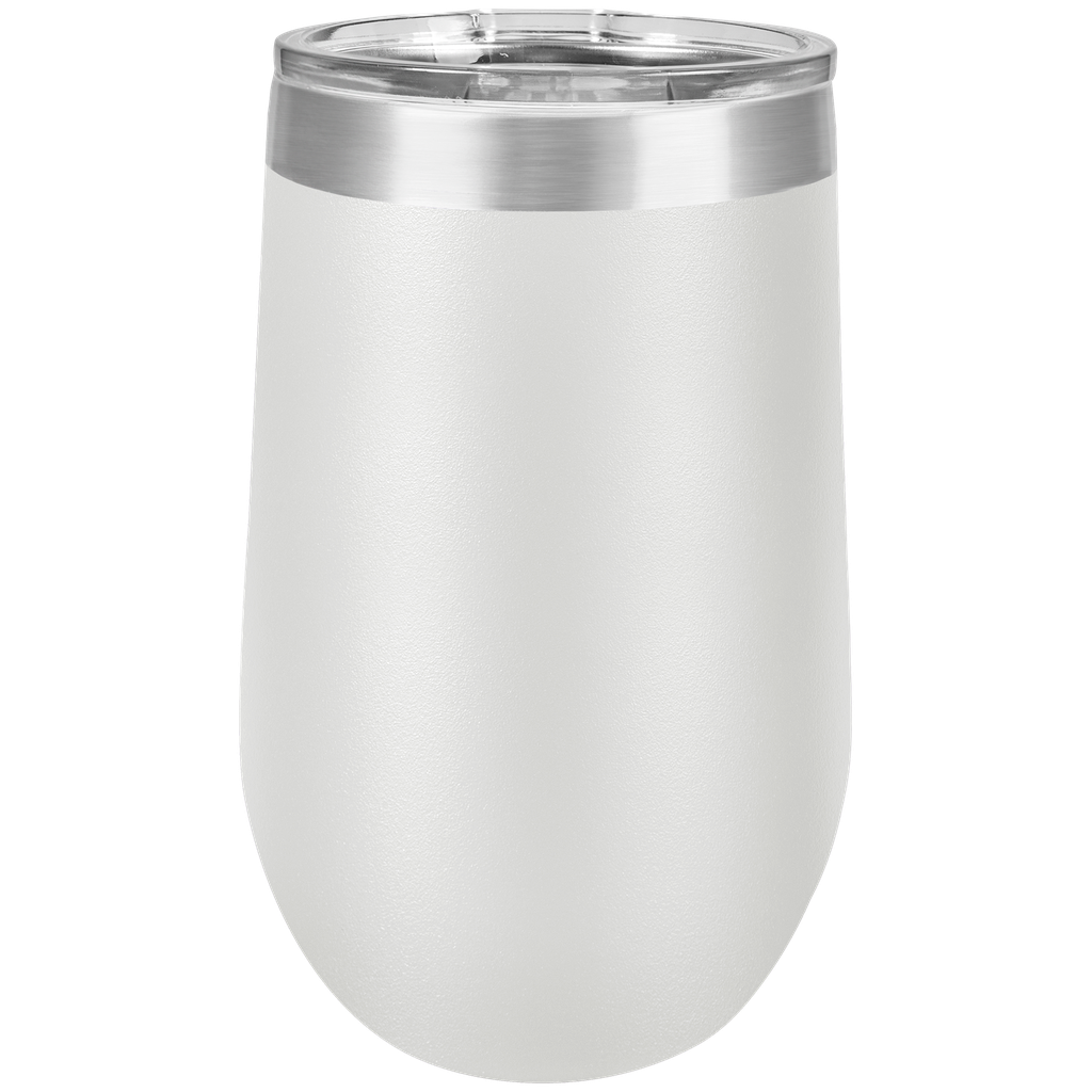 Polar Camel 16 oz. White Vacuum Insulated Stemless Tumbler w/Lid