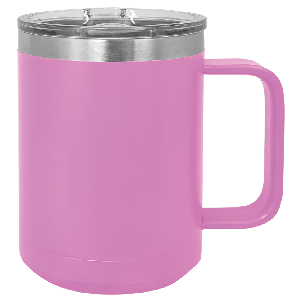 Polar Camel 15 oz. Light Purple Vacuum Insulated Mug with Slider Lid