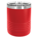 Polar Camel Ringneck 10 oz. Red Vacuum Insulated Tumbler with Clear Lid