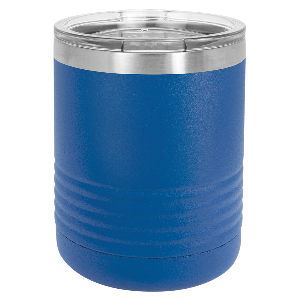Polar Camel Ringneck 10 oz. Royal Blue Vacuum Insulated Tumbler with Clear Lid