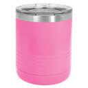 Polar Camel Ringneck 10 oz. Pink Vacuum Insulated Tumbler with Clear Lid