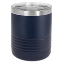 Polar Camel Ringneck 10 oz. Navy Blue Vacuum Insulated Tumbler with Clear Lid