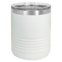 Polar Camel Ringneck 10 oz. White Vacuum Insulated Tumbler with Clear Lid