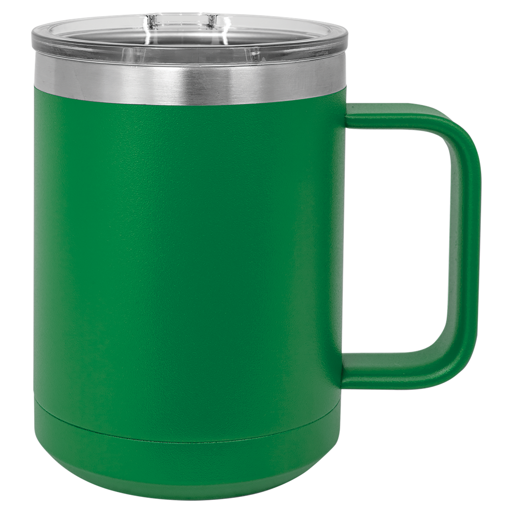 Polar Camel 15 oz. Green Vacuum Insulated Mug with Slider Lid