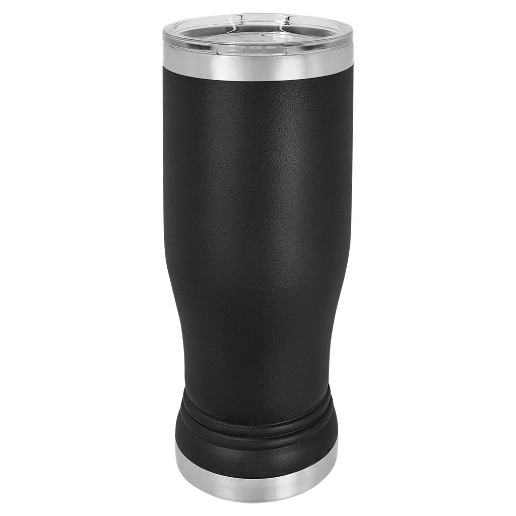 Black 14 oz. Polar Camel Pilsner w/Clear Lid