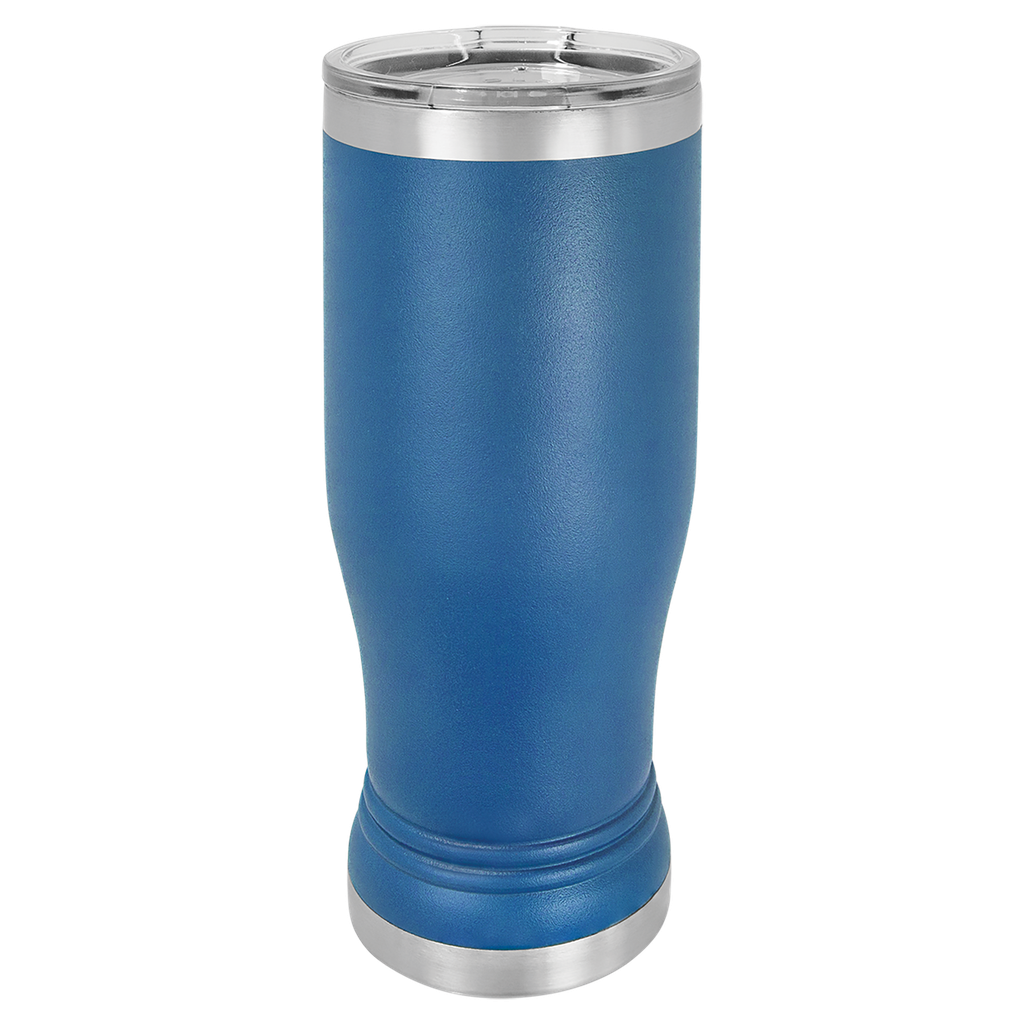 Royal Blue 14 oz. Polar Camel Pilsner w/Clear Lid
