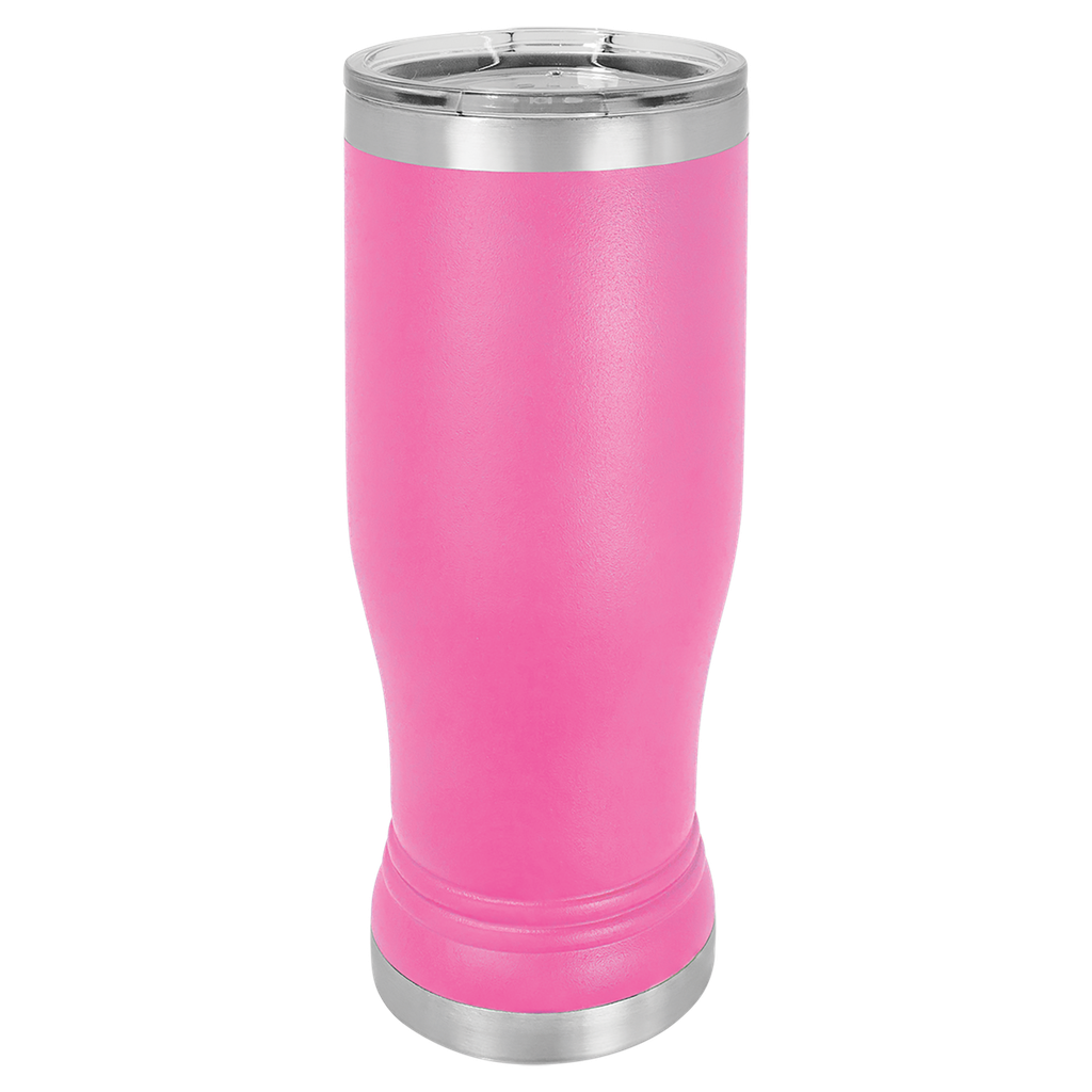 Pink 14 oz. Polar Camel Pilsner w/Clear Lid