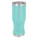 Teal 14 oz. Polar Camel Pilsner w/Clear Lid
