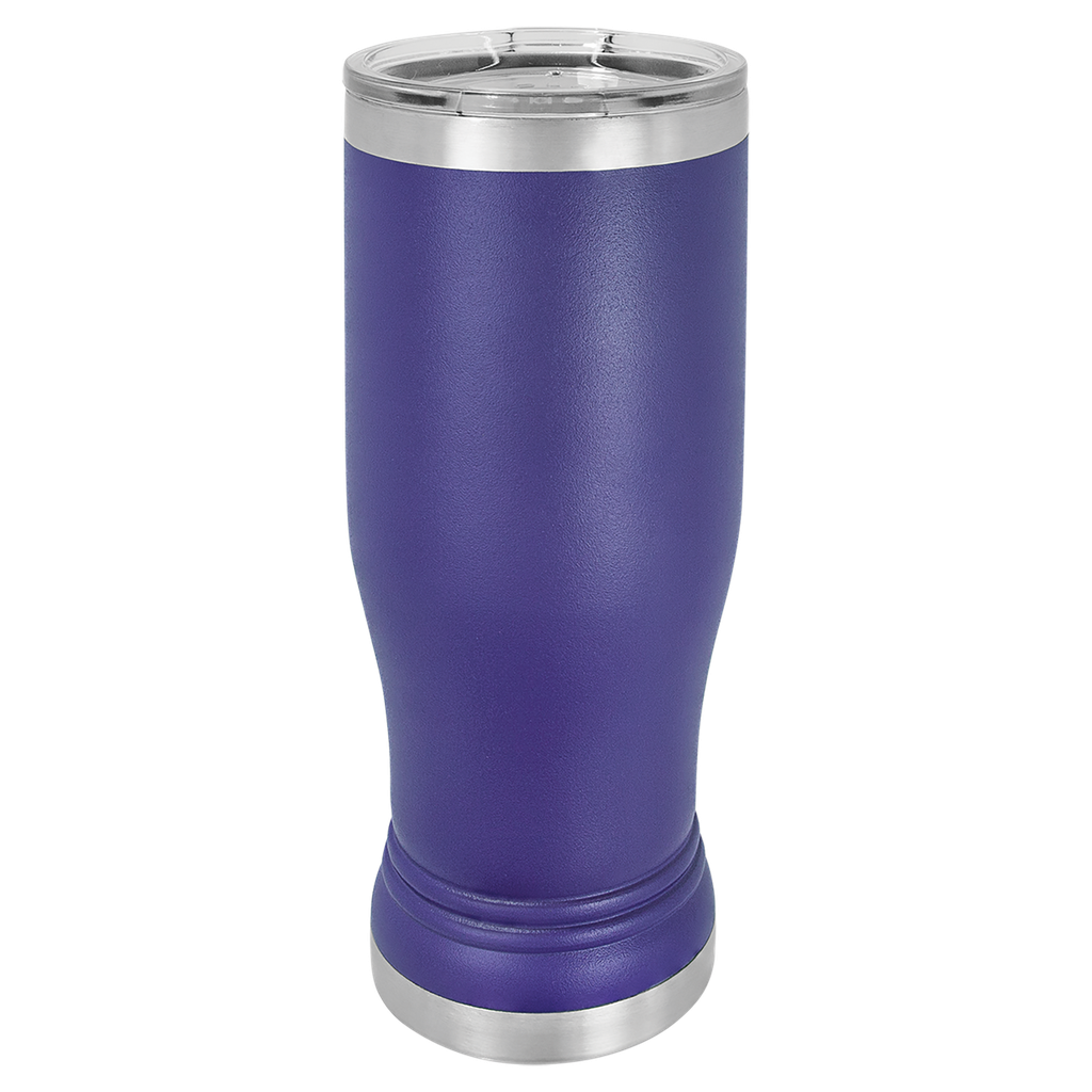 Purple 14 oz. Polar Camel Pilsner w/Clear Lid