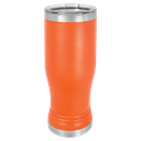 Orange 14 oz. Polar Camel Pilsner w/Clear Lid