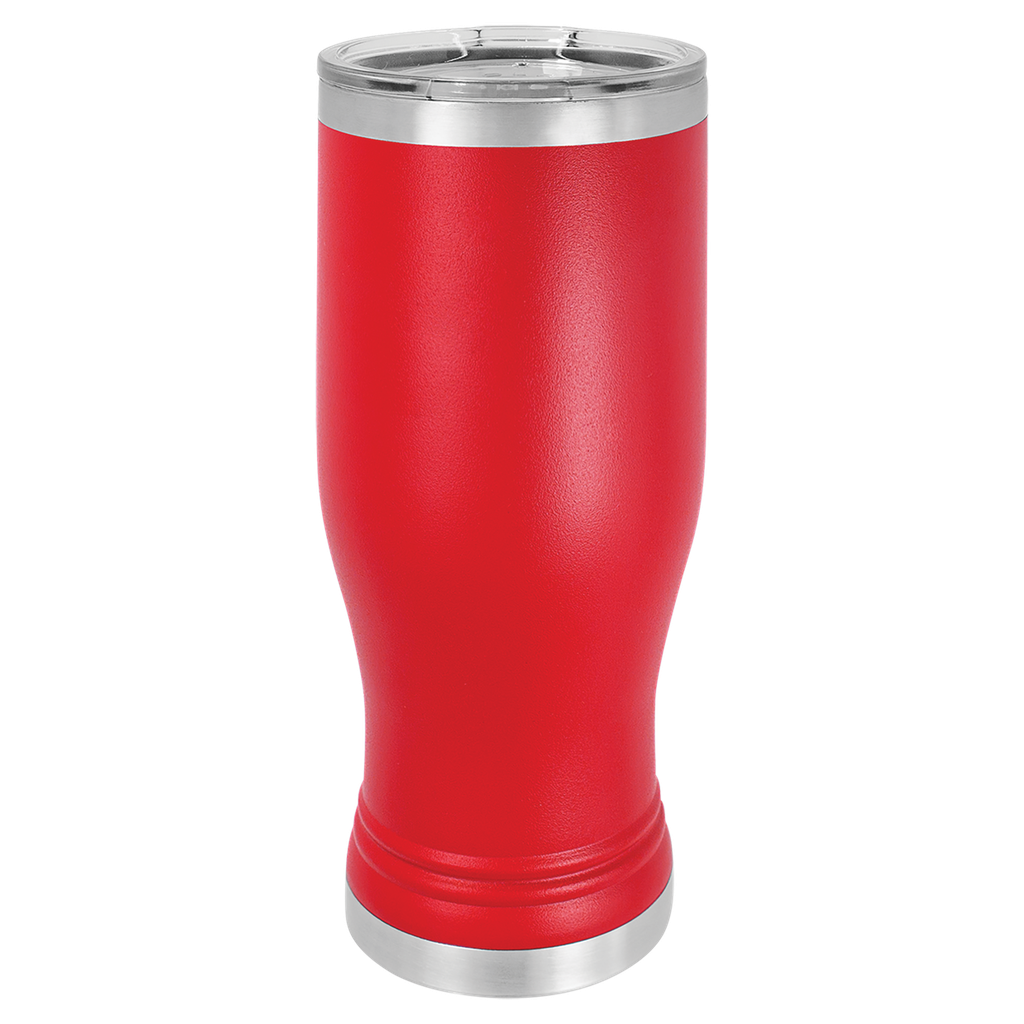 Red 20 oz. Polar Camel Pilsner w/Clear Lid