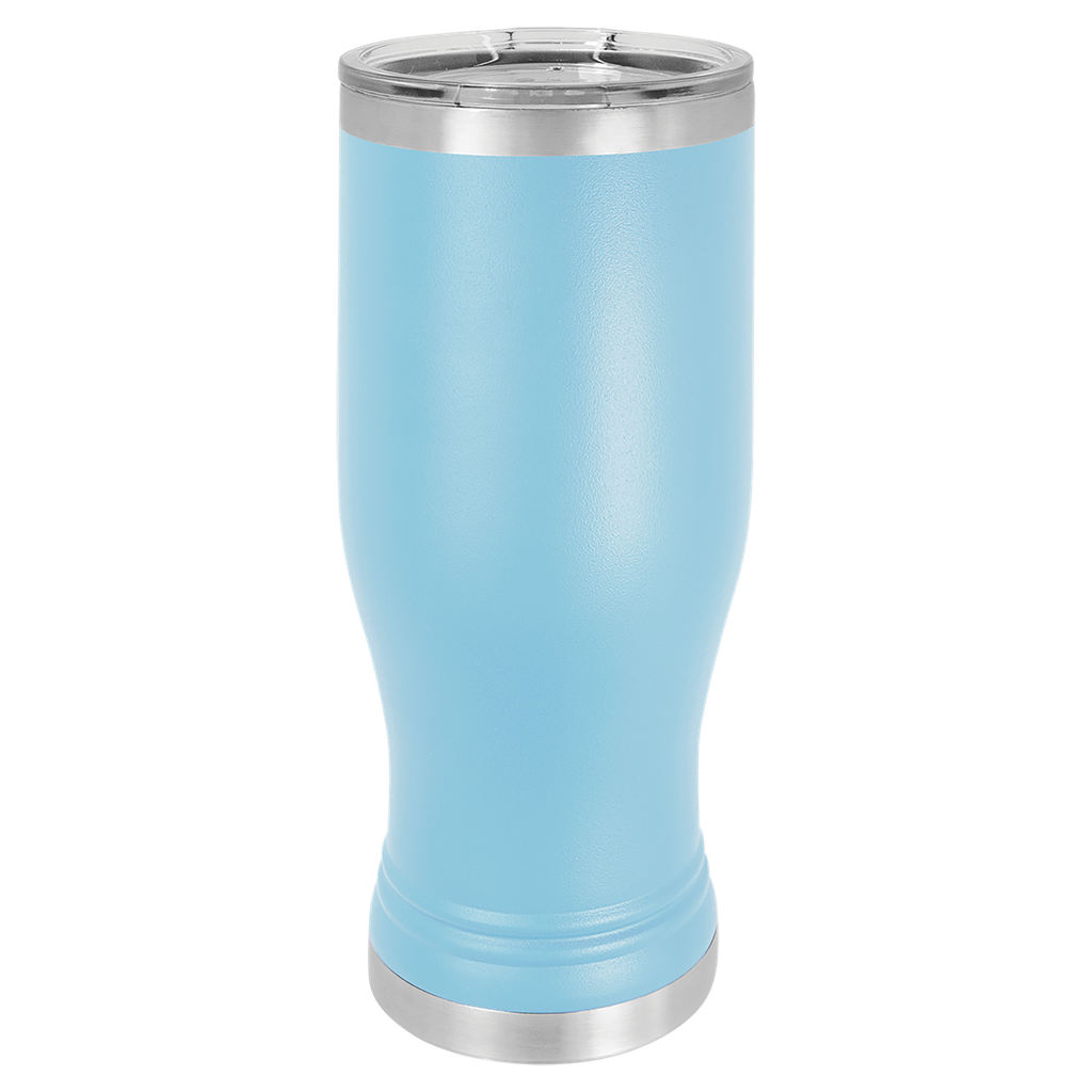 Light Blue 20 oz. Polar Camel Pilsner w/Clear Lid
