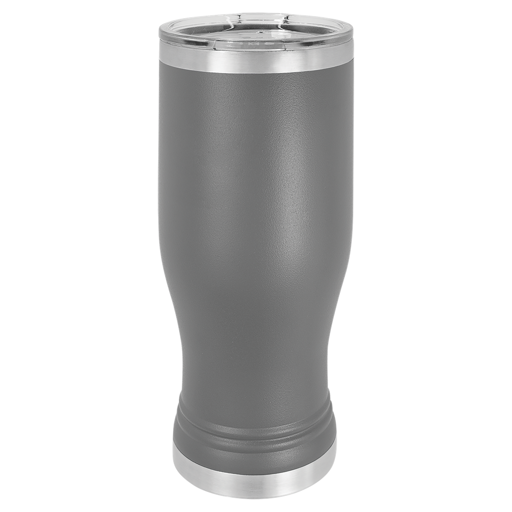 Dark Gray 20 oz. Polar Camel Pilsner w/Clear Lid