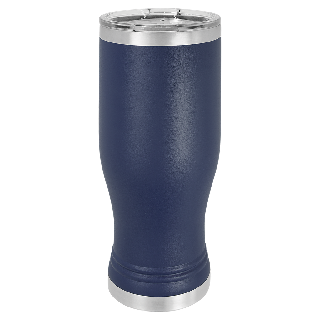 Navy Blue 20 oz. Polar Camel Pilsner w/Clear Lid