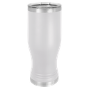White 20 oz. Polar Camel Pilsner w/Clear Lid