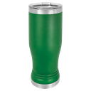 Green 14 oz. Polar Camel Pilsner w/Clear Lid