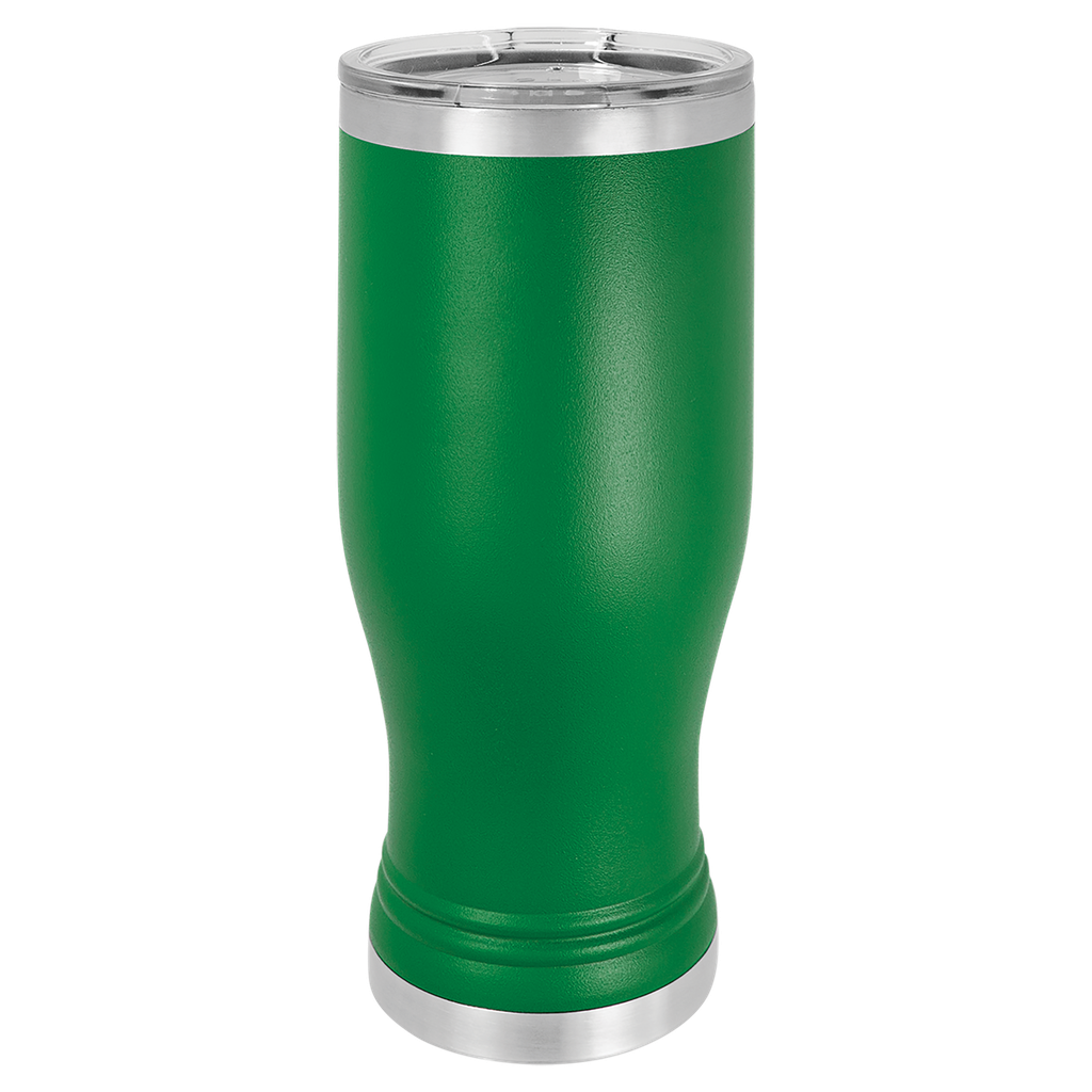 Green 20 oz. Polar Camel Pilsner w/Clear Lid