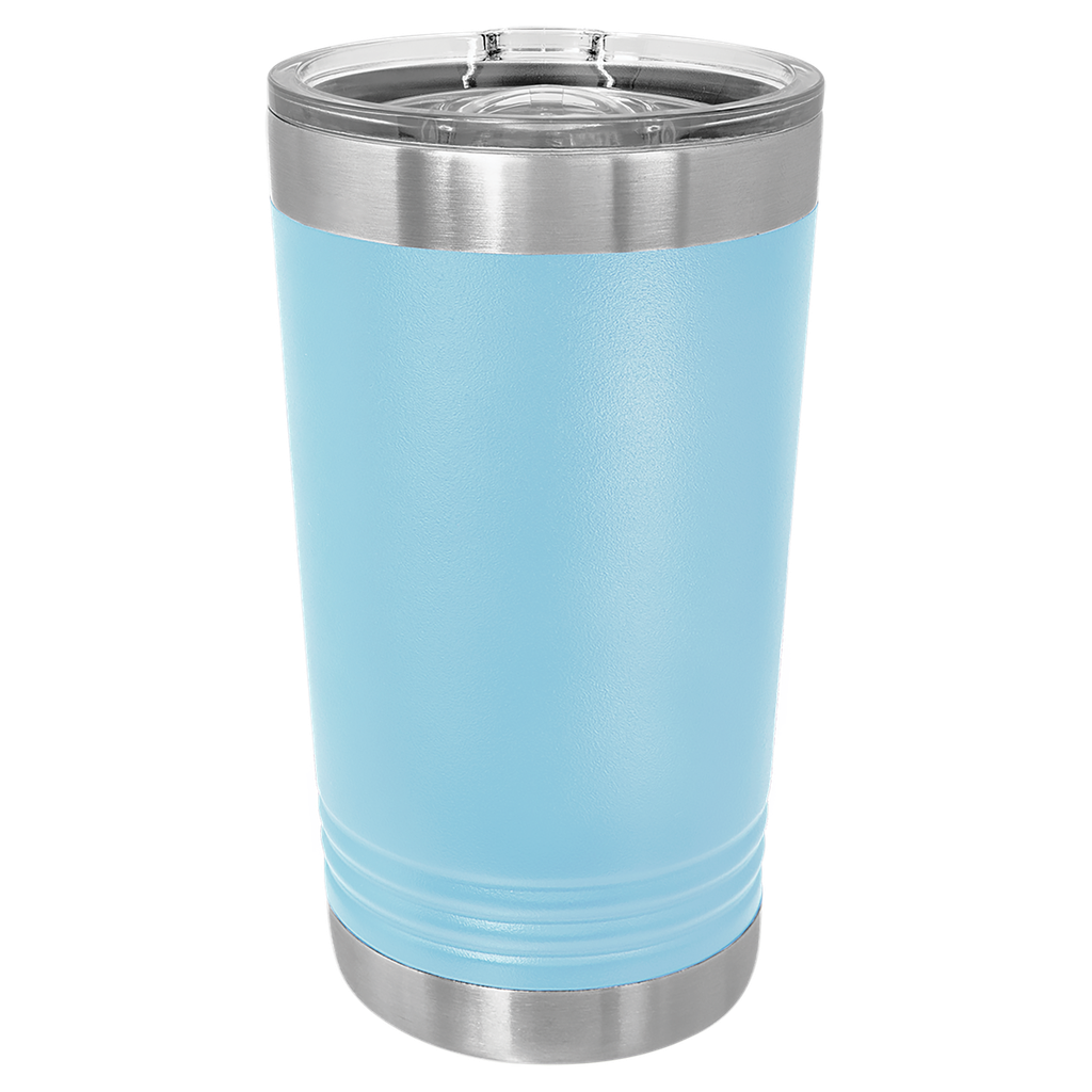 Light Blue 16 oz. Polar Camel Pint with Slider Lid