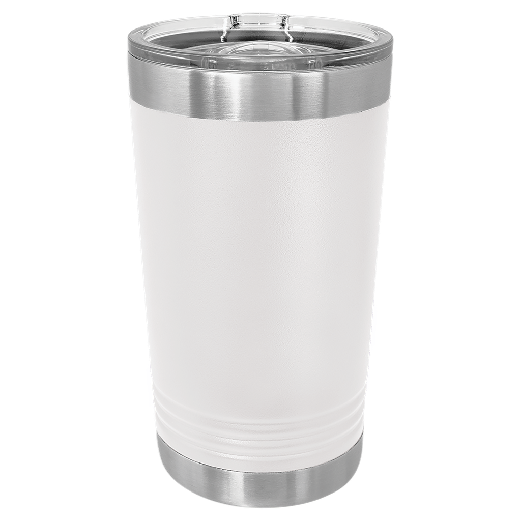 White 16 oz. Polar Camel Pint with Slider Lid