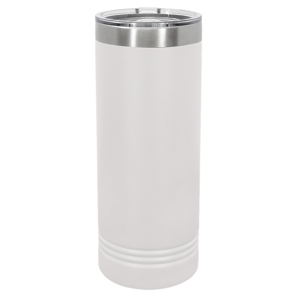Polar Camel 22 oz. White Skinny Tumbler with Slider Lid