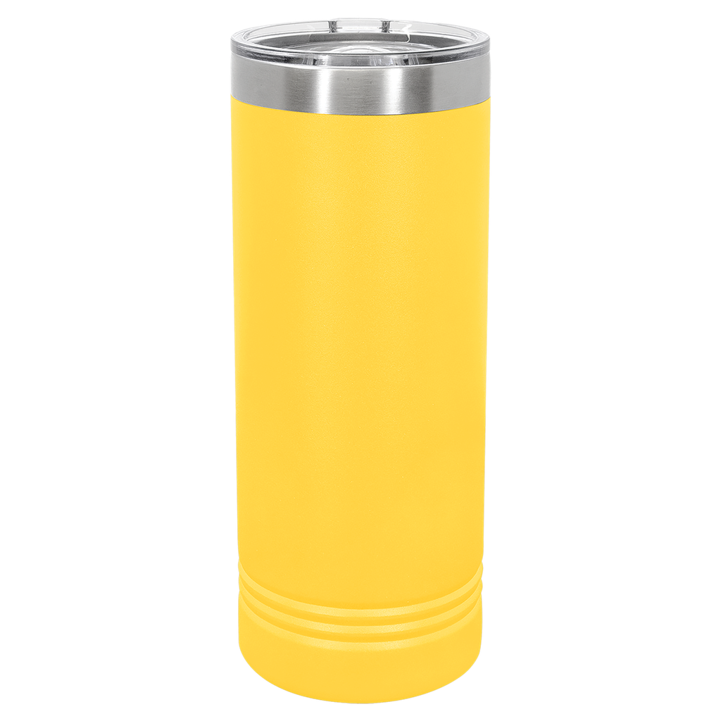 Polar Camel 22 oz. Yellow Skinny Tumbler with Slider Lid