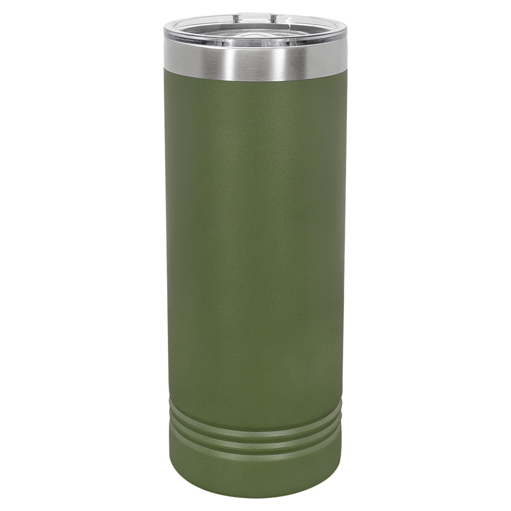 Polar Camel 22 oz. Olive Green Skinny Tumbler with Slider Lid