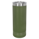 Polar Camel 22 oz. Olive Green Skinny Tumbler with Slider Lid