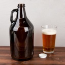 Libbey 70217 64 oz. Amber Growler - 6/Case