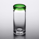 Acopa Tropic 3 oz. Shooter Glass with Green Rim
