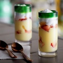 Acopa Tropic 3 oz. Shooter Glass with Green Rim
